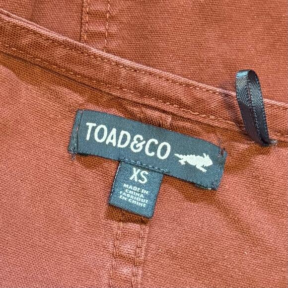 Toad & Co Women’s XS Rust Overalls Skirt Jumper Pockets Fall School
Academia - Picture 9 of 10